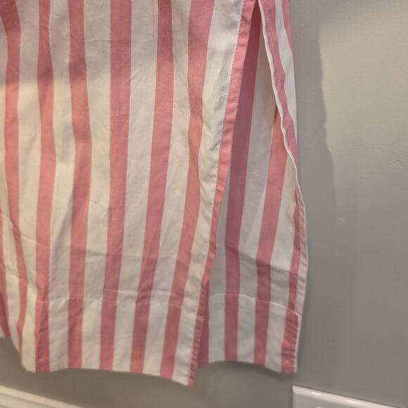 J. Crew Shirt Dress Midi Preppy Nautical Coastal Beach Pool CoverUp - Size 6 - Picture 7 of 8